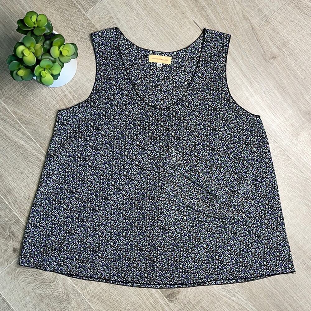 Otis & Maclain Floral Patterned Sleeveless Tank Top Women's Size Medium